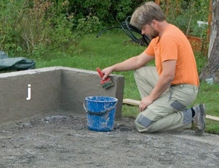 Sokkel i orangeri pusses Sokkel i orangeri pusses to ganger